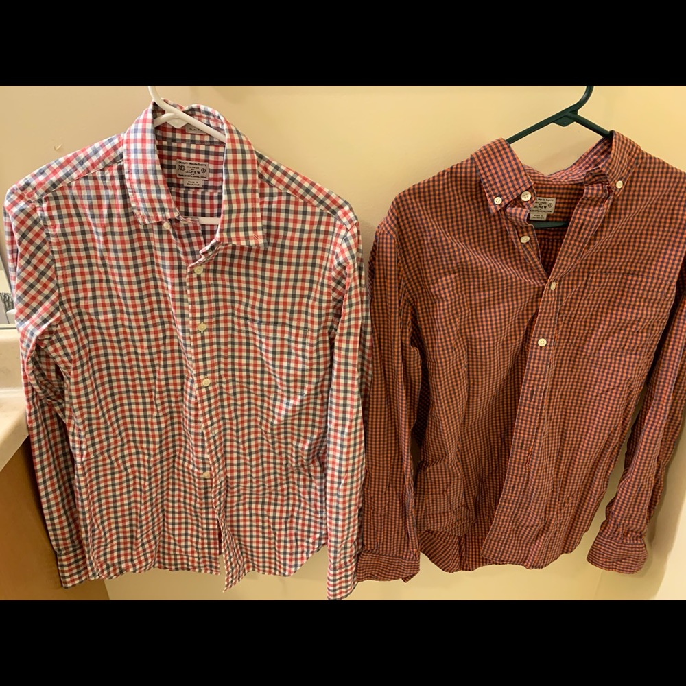 2 JCrew button up men’s shirts Size Small